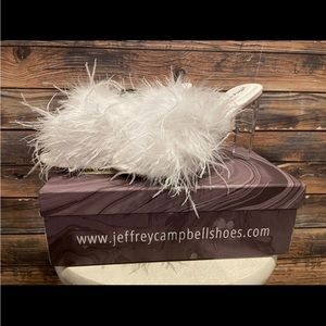 Jeffrey Campbell Shoes White Feather Heels 
Size 8.5